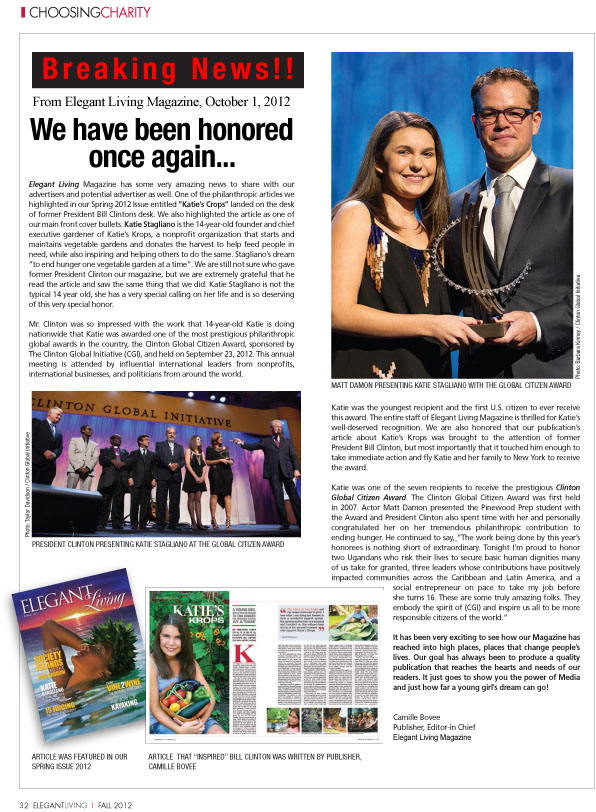 BreakingNews Press Release-EL FALL 2012 elegant living magazine press release